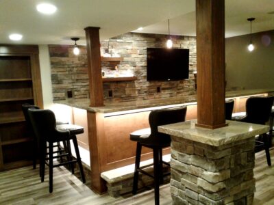 Basement Home Bar Remodeling Des Moines, IA